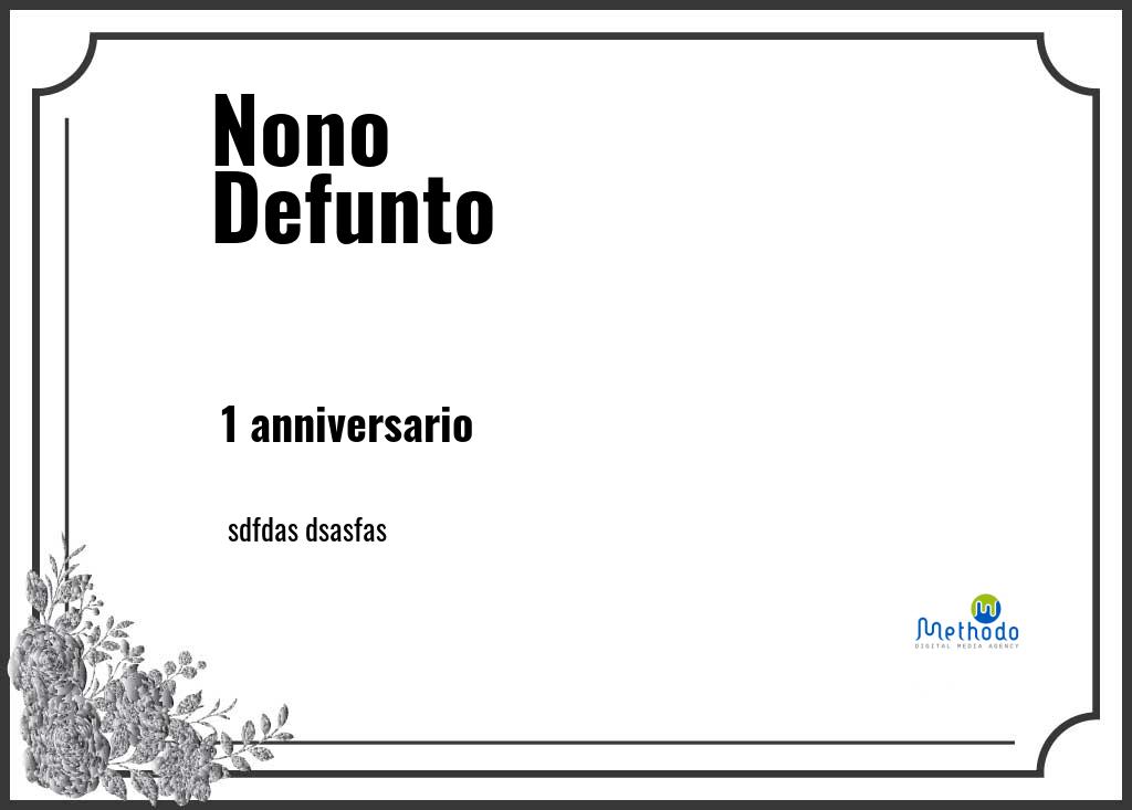 Manifesto funebre di Nono  Defunto Corinaldo