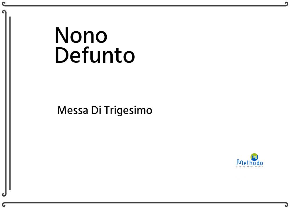 Manifesto funebre di Nono  Defunto Corinaldo