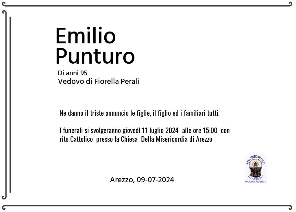 Manifesto funebre diCol. Emilio  Punturo Arezzo