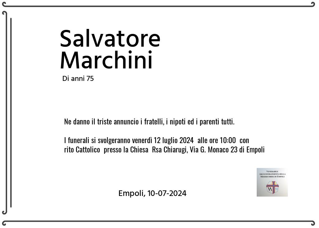 Manifesto funebre di Salvatore  Marchini Empoli