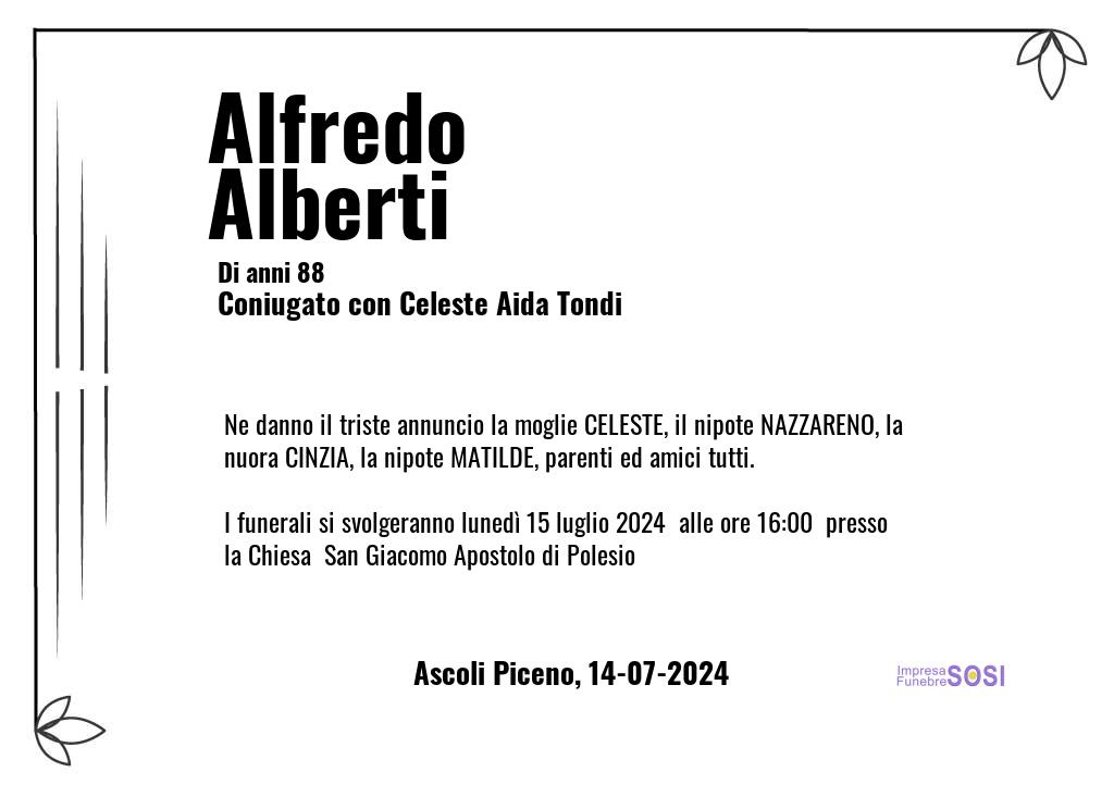 Manifesto funebre di Alfredo  Alberti Ascoli Piceno