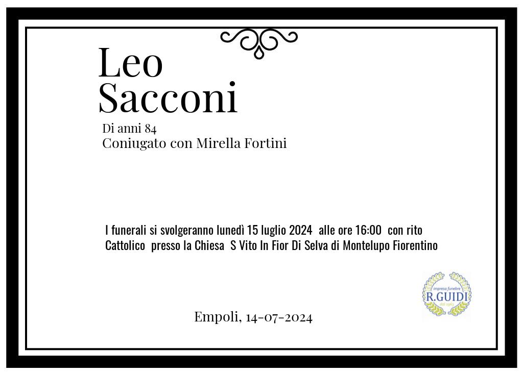 Manifesto funebre di Leo  Sacconi Empoli