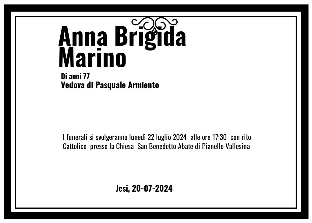 Manifesto funebre di Anna Brigida  Marino Jesi