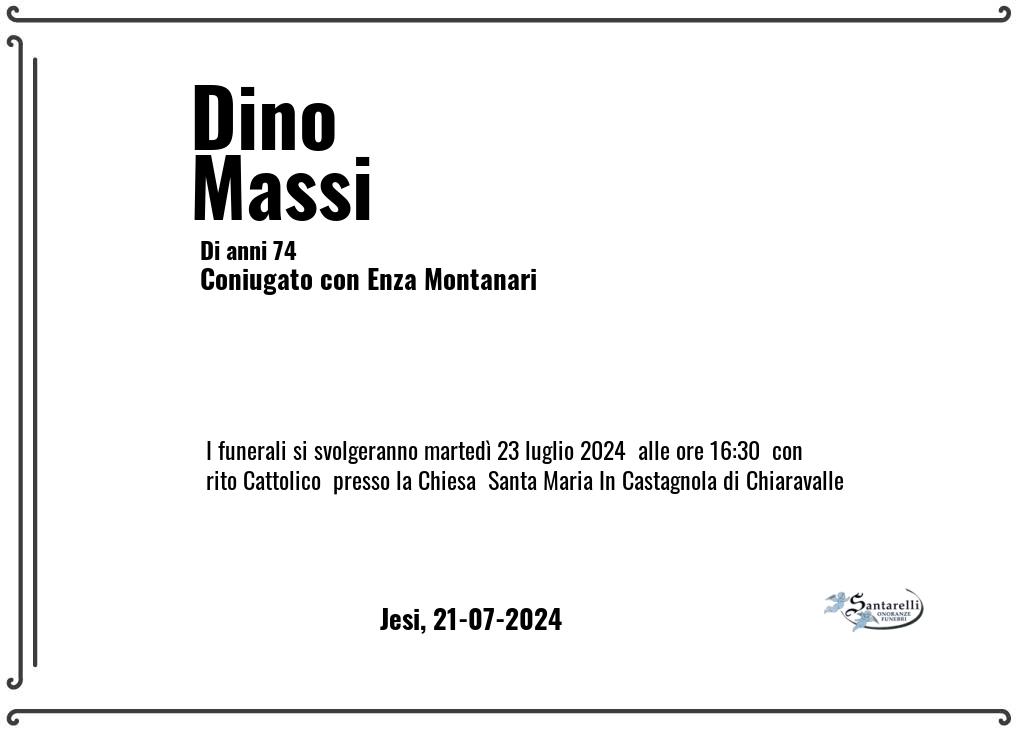 Manifesto funebre di Dino  Massi Jesi