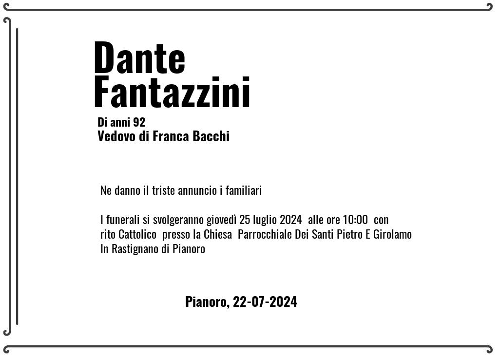 Manifesto funebre di Dante  Fantazzini Pianoro