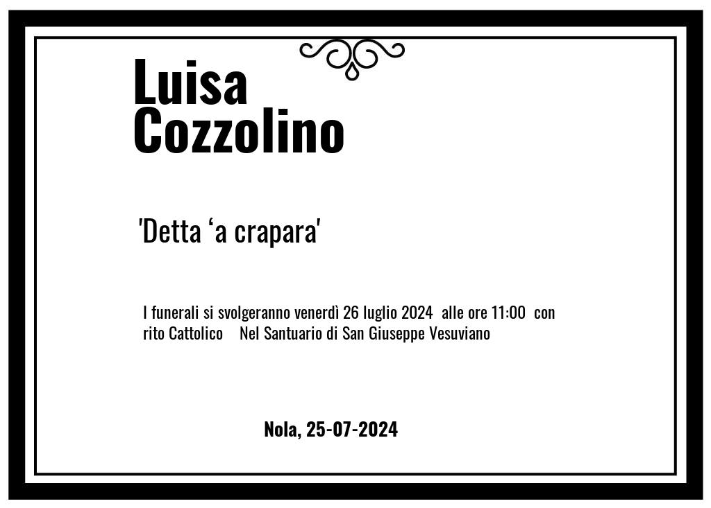 Manifesto funebre di Luisa Detta ‘a crapara Cozzolino Nola