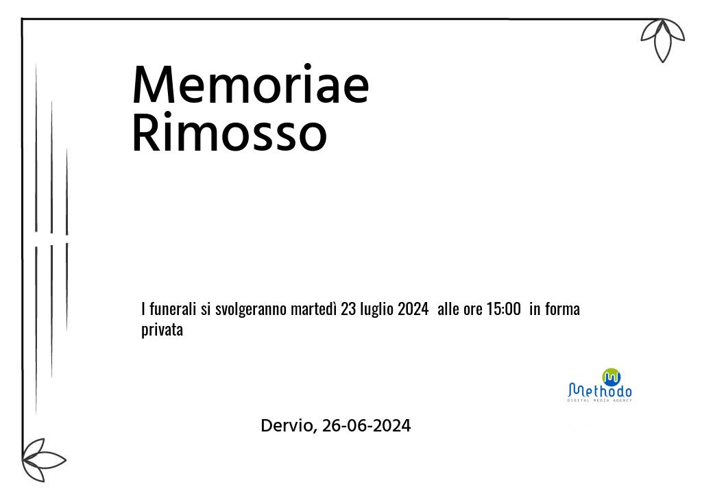 Manifesto funebre di Memoriae  Rimosso Dervio